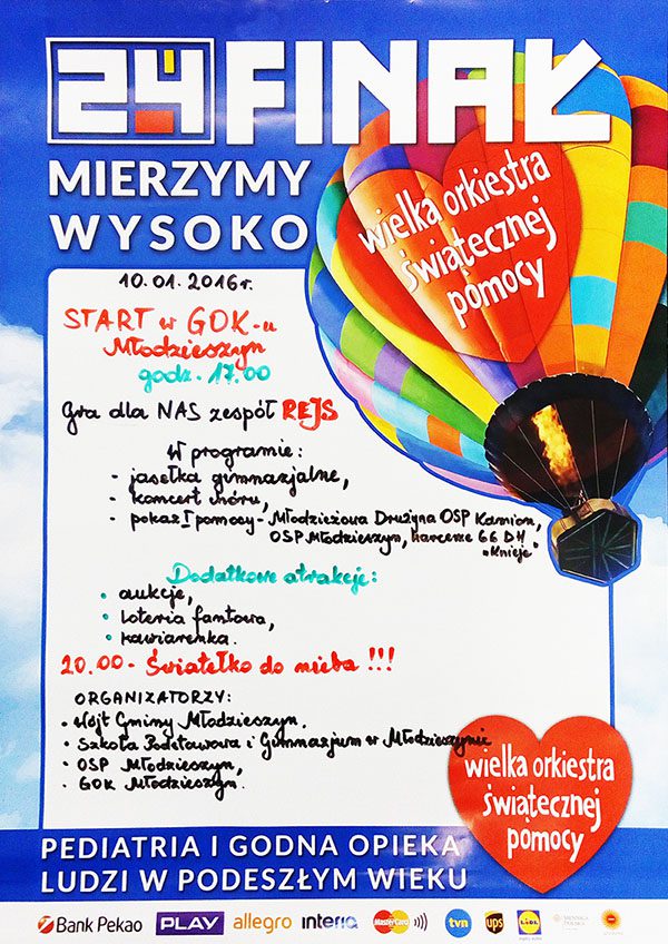 10.01.2016 - 24 Finał Wielkiej Orkiestry Świątecznej Pomocy w Młodzieszynie