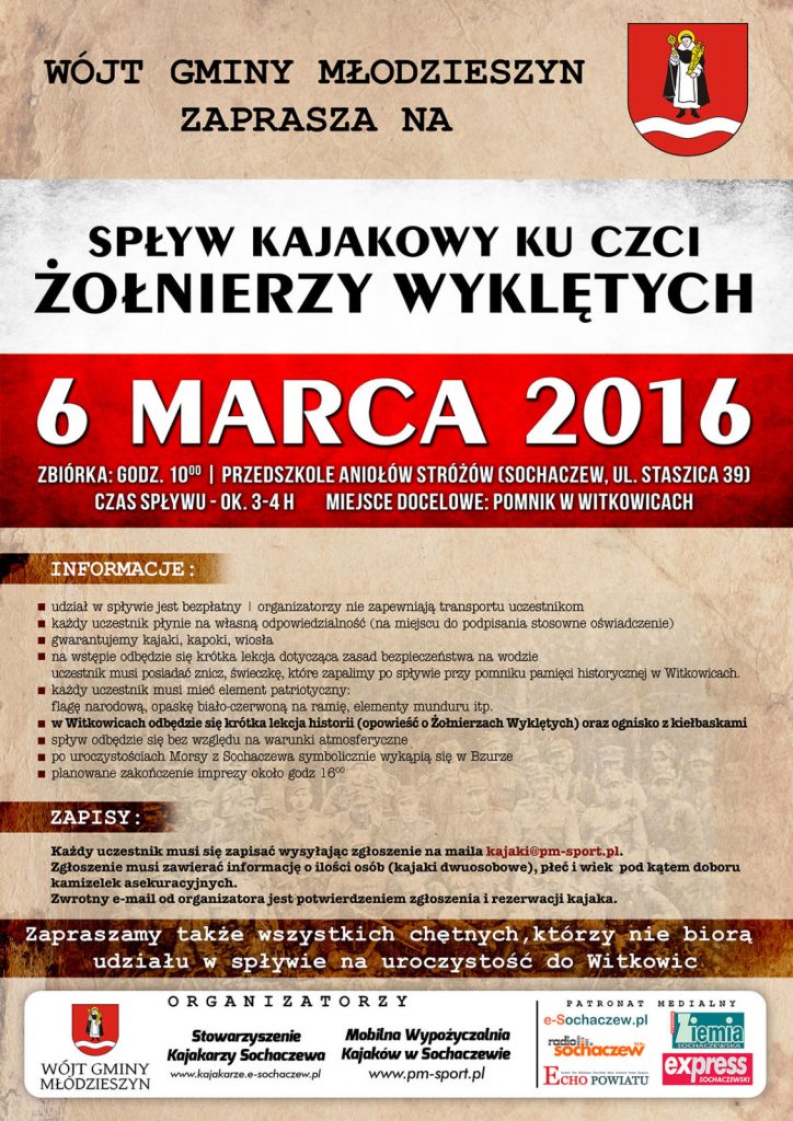 06.03.2016 - Spływ Kajakowy ku czci Żołnierzy Wyklętych