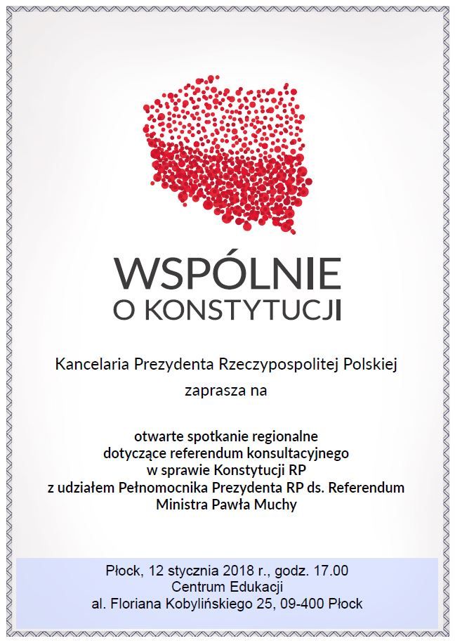 Otwarte spotkanie w Płocku dotyczące problematyki ,,Różne aspekty bezpieczeństwa Polski w kontekście Konstytucji RP