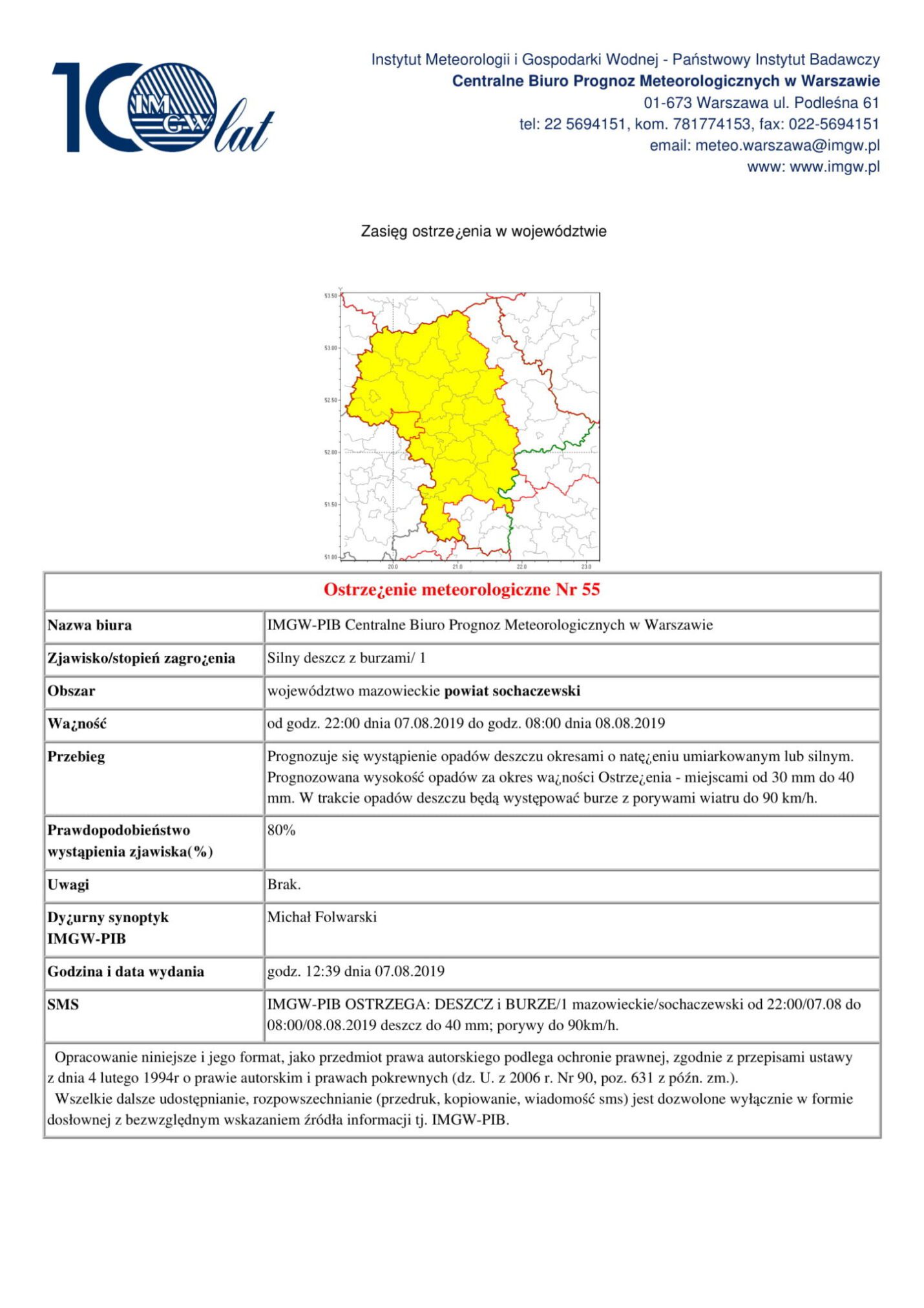 Ostrzeżenie meteorologiczne