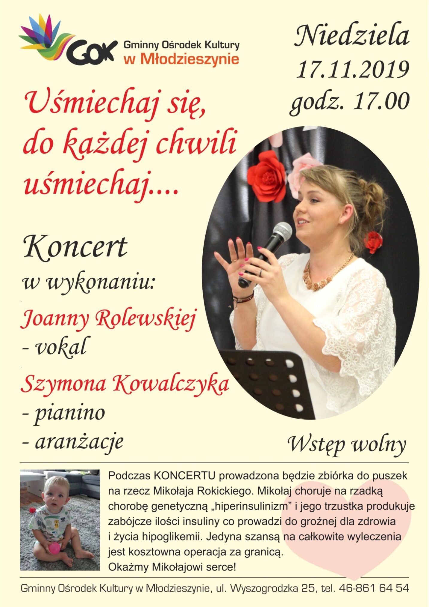 Zaproszenie na koncert Joanny Rolewskiej i Szymona Kowalczyka