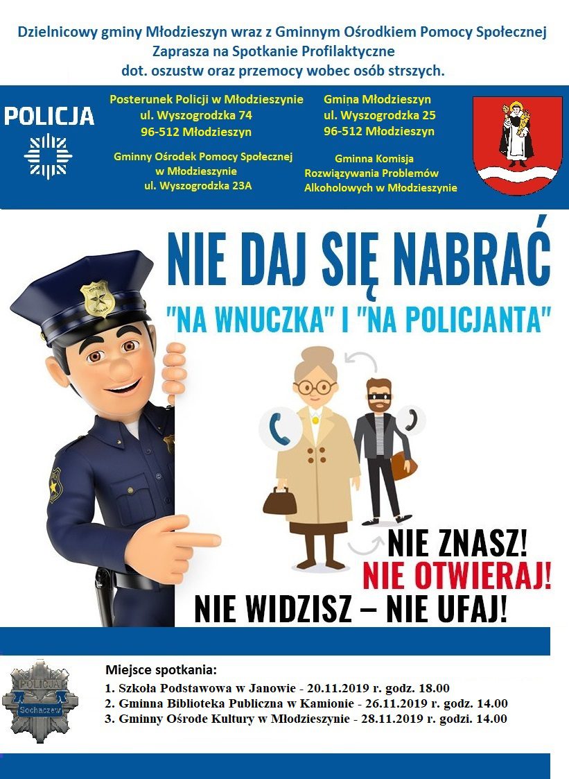 „Nie daj się nabrać na wnuczka i na policjanta” - spotkanie profilaktyczne