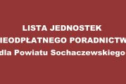 Lista jednostek nieodpłatnego poradnictwa dla Powiatu Sochaczewskiego