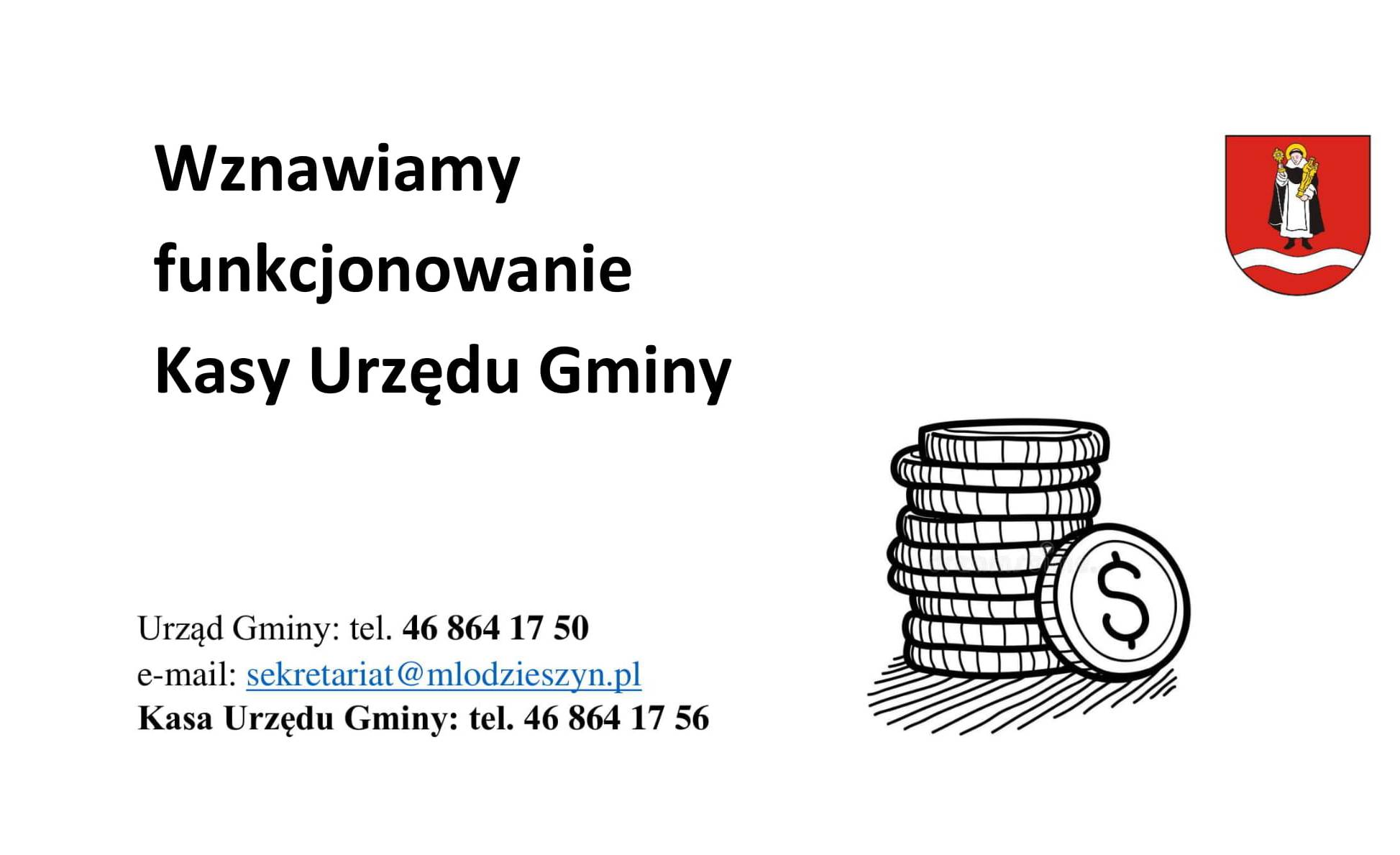 Informacja dot. funkcjonowania Kasy Urzędu Gminy