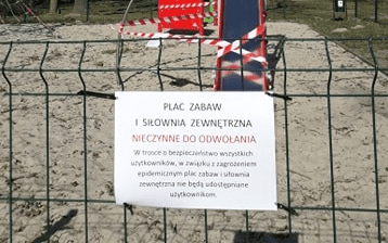 Place zabaw i siłownie zewnętrzne nieczynne do odwołania