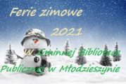 Ferie zimowe 2021 z Gminną Biblioteką Publiczną w Młodzieszynie