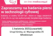 Bezpłatna mammografia dla mieszkanek gminy Młodzieszyn już w czwartek 1 kwietnia 2021 r.