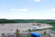 Postępy prac przy budowie kompleksu lekkoatletycznego w Młodzieszynie