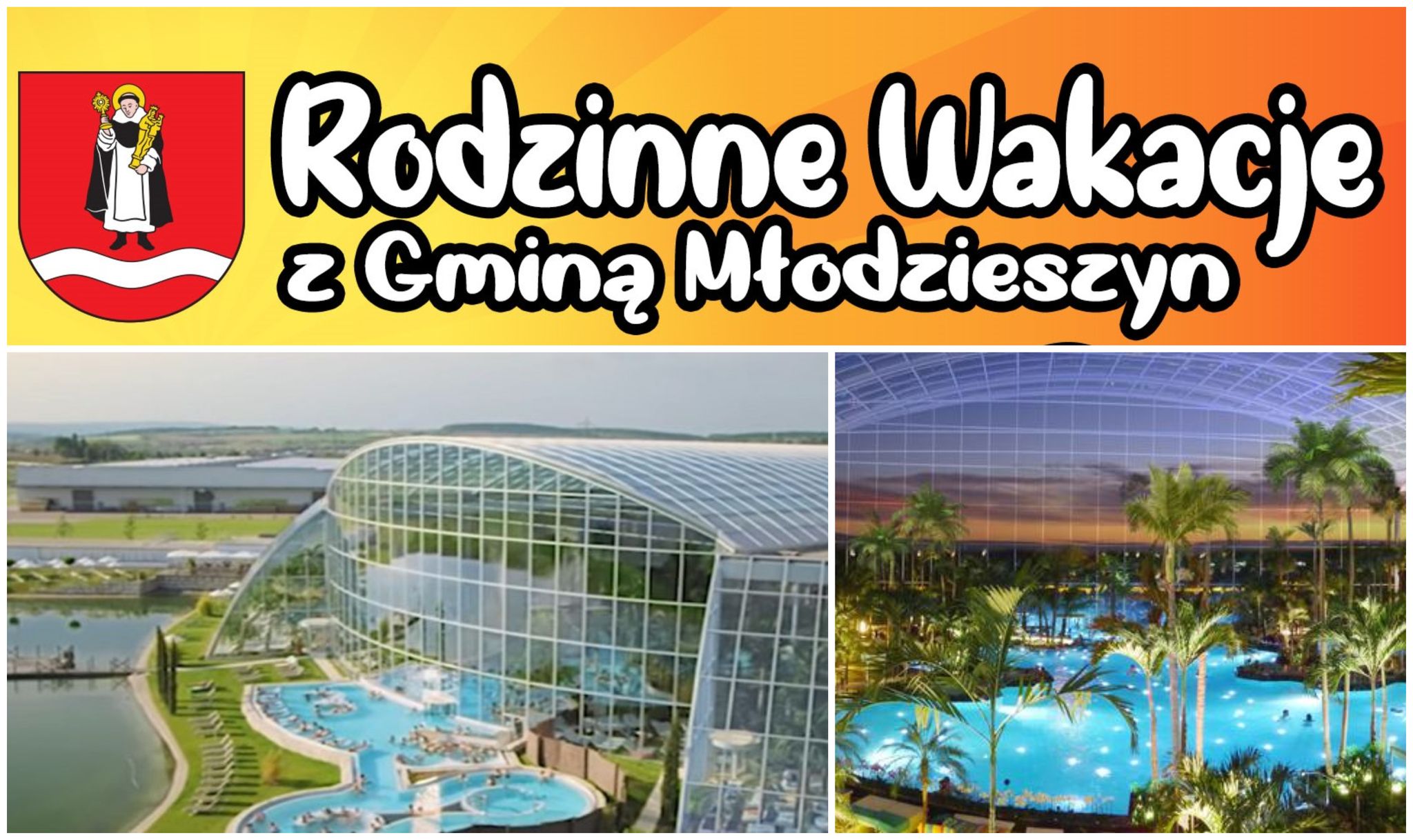 Rodzinne wakacje z Gminą Młodzieszyn – szczegóły wyjazdu do Parku wodnego SUNTAGO 21 sierpnia 2021 r.