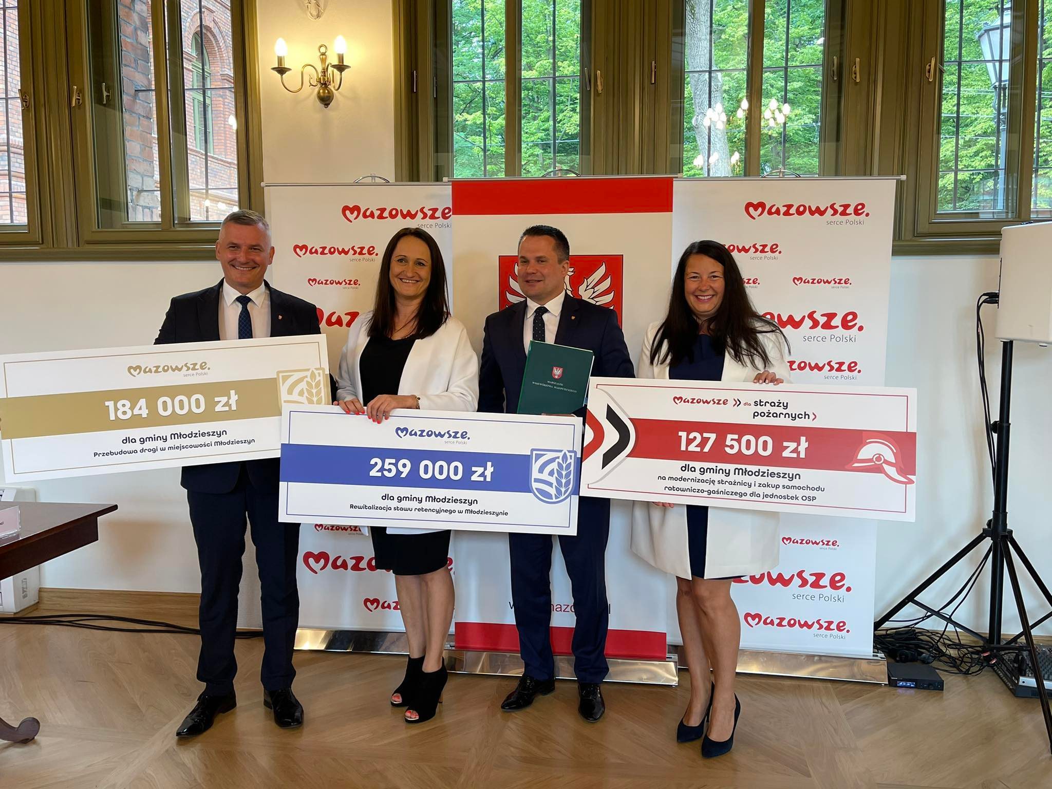 Kolejne dofinansowania dla Gminy Młodzieszyn od Marszałka Województwa Mazowieckiego