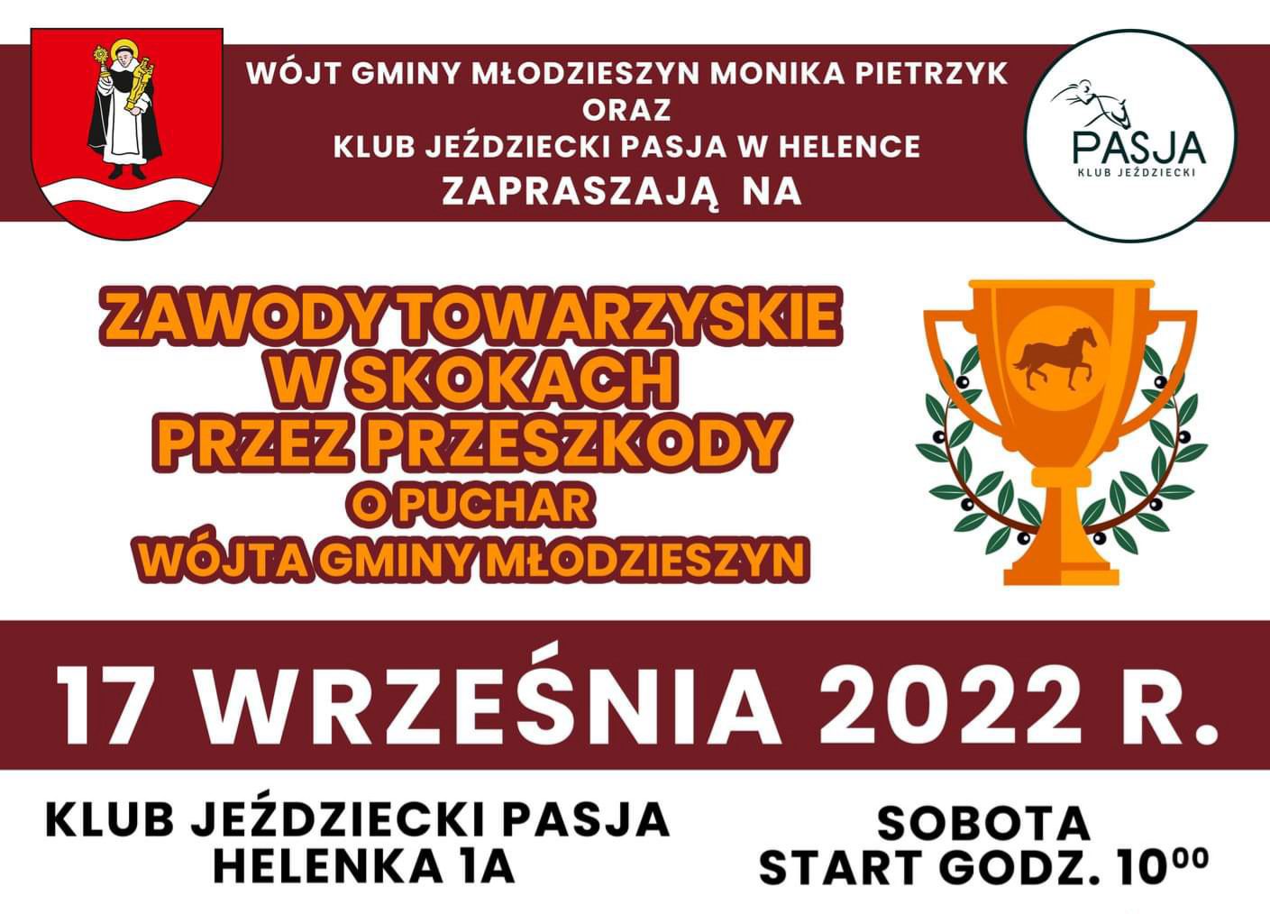 Zapraszamy na Zawody Towarzyskie w Skokach przez Przeszkody