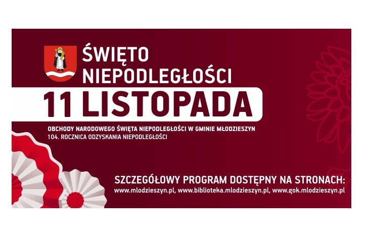 11 listopada w Młodzieszynie- program obchodów 104. rocznicy odzyskania niepodległości