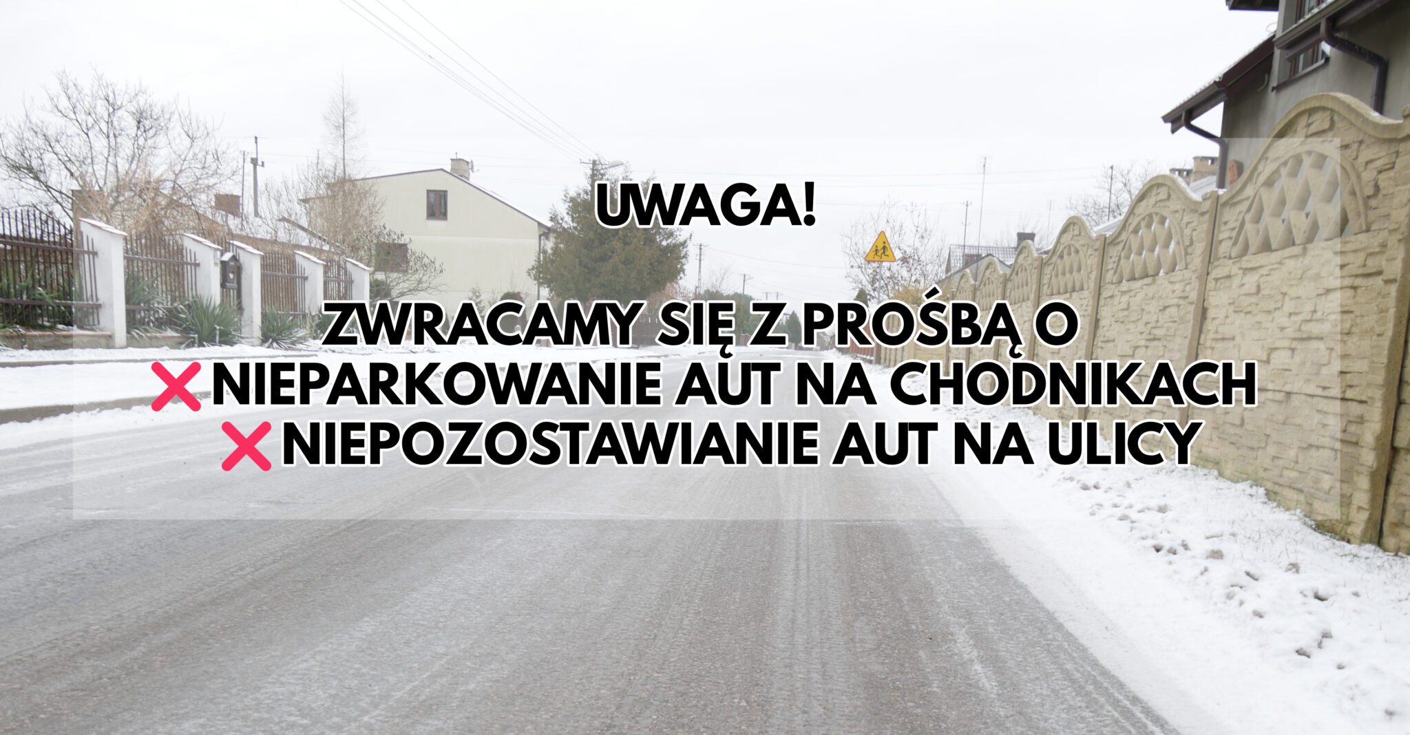 Informacja dot. parkowania na chodnikach i ulicach na terenie gminy Młodzieszyn