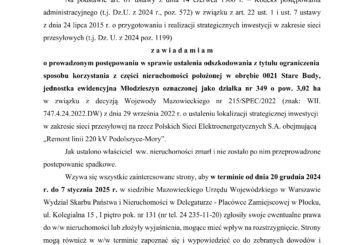 Informacja dotycząca zgłoszenia robót wiertniczych