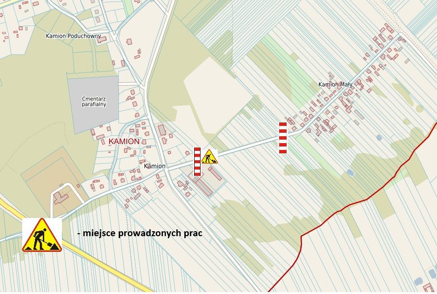 Utrudnienia w ruchu na drodze relacji Kamion Poduchowny – Kamion Mały