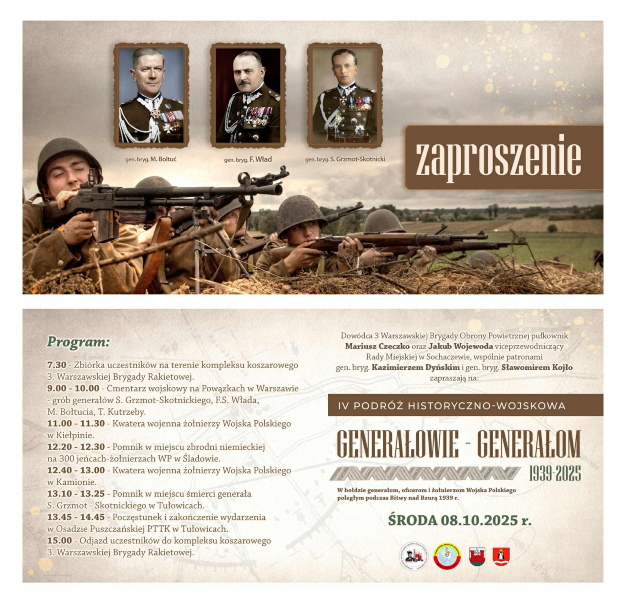 Podróż historyczno - wojskowa Generałowie Generałom