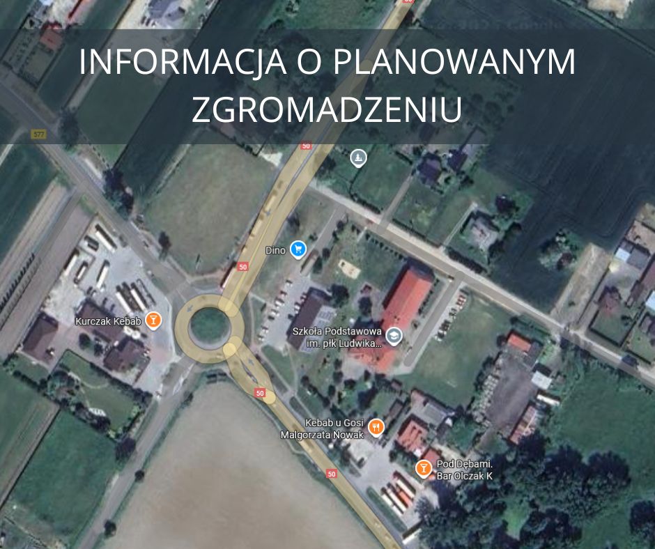 Informacja o planowanym zgromadzeniu
