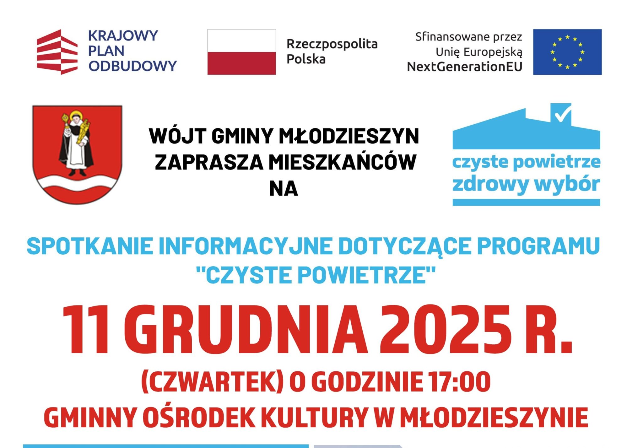 Zaproszenie na spotkanie informacyjne dotyczące zasad Programu 