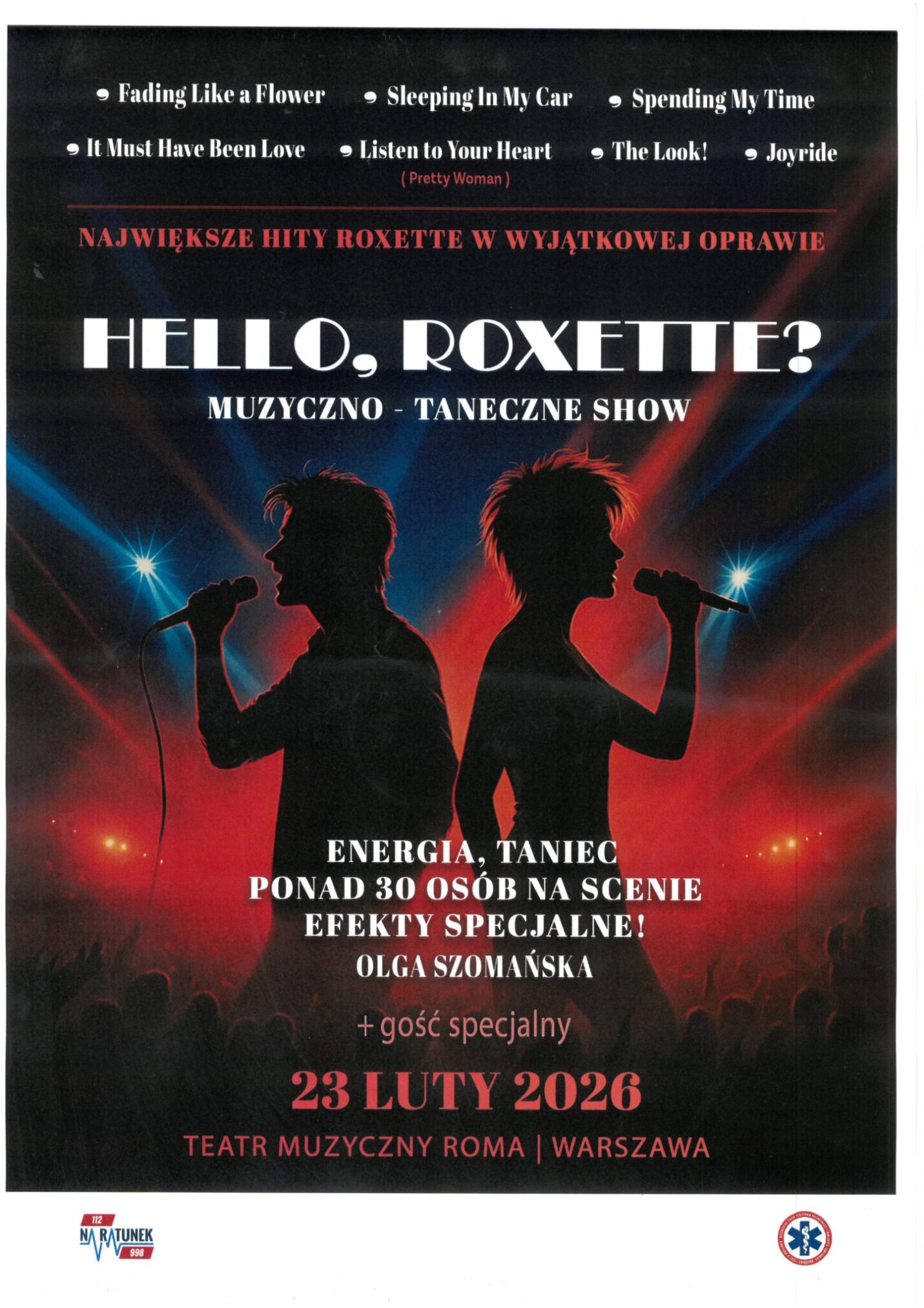 Zaproszenie na muzyczno-taneczne show „Hello Roxette”