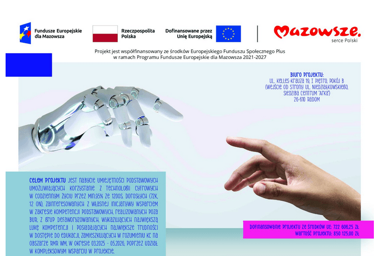 Na prośbę Fundacji Centrum Rozwiązań Biznesowych zamieszczamy informację o projekcie „Nowe kompetencje drogą do sukcesu”