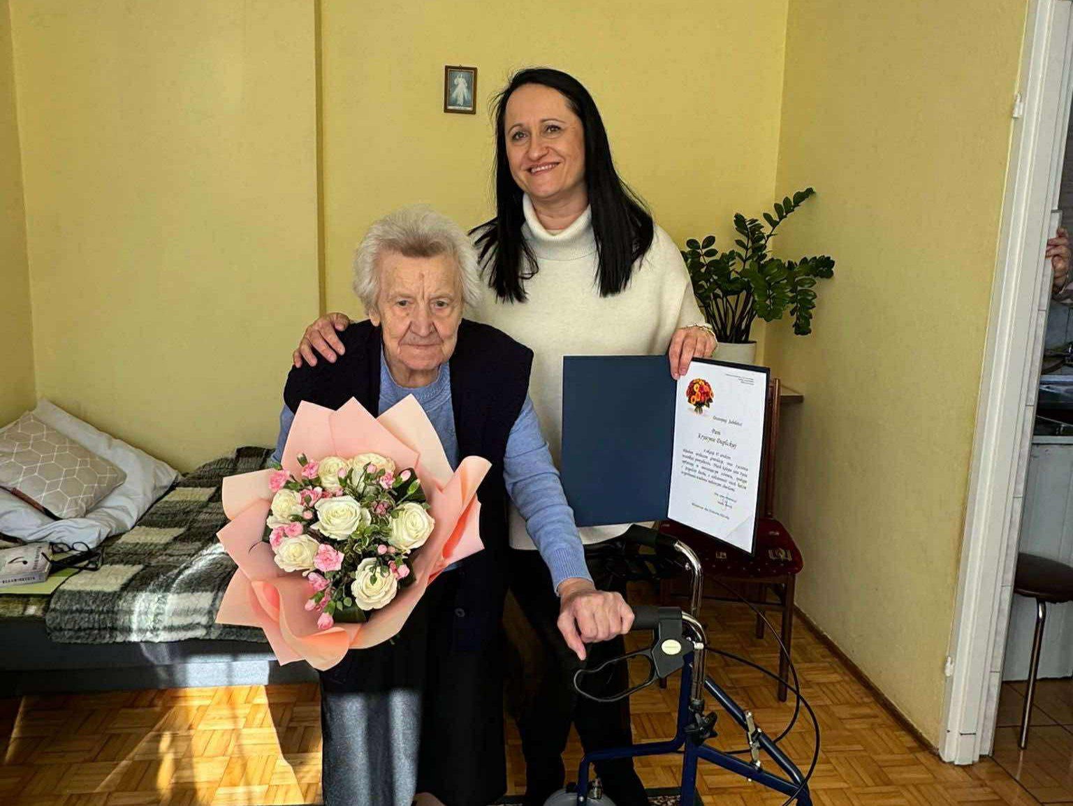 W odwiedzinach u najstarszej mieszkanki gminy Młodzieszyn 