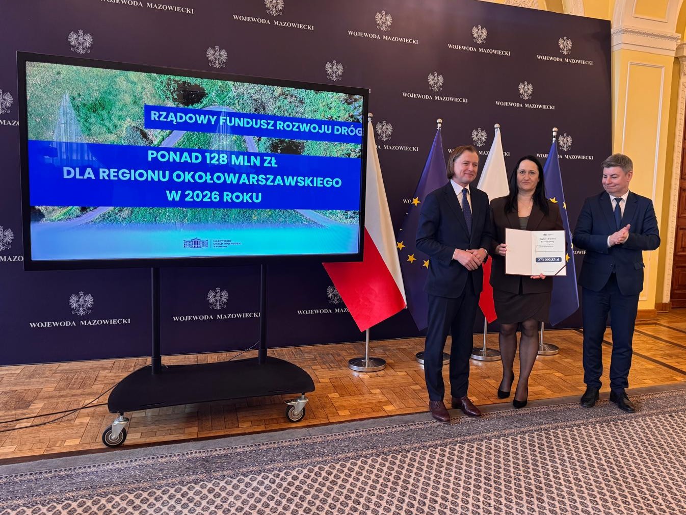 Podpisanie umowy na przebudowę ul. Polnej w Młodzieszynie