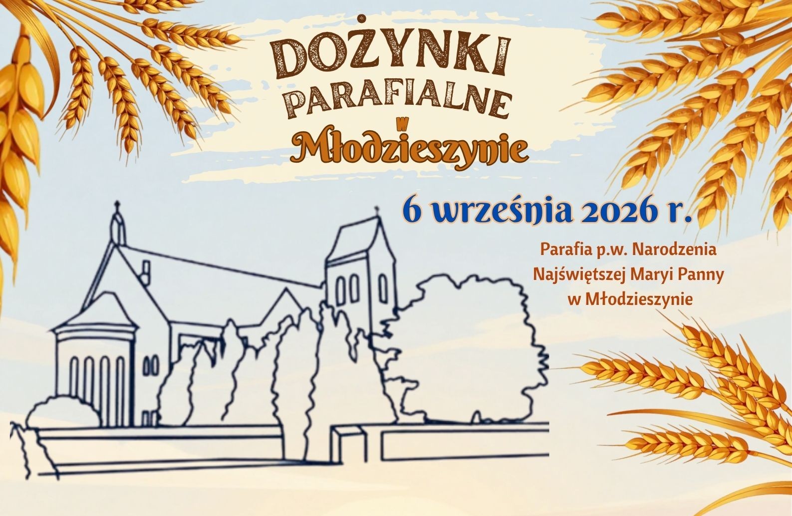 Zapraszamy na dożynki parafialne do Młodzieszyna!